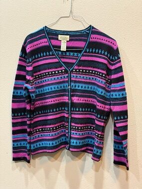 Vintage St Johns Bay Lambswool Blended Cardigan Sweater Womens